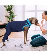 LelePet Dog Recovery Suit to Stop Licking Hind Legs &amp; Ab Wounds Navy Blu... - $334.76 MXN