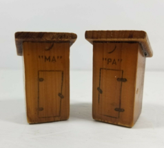 Ma and Pa Outhouse Salt and Pepper Shaker Vintage Wood Set of 2 Shakers - £6.38 GBP