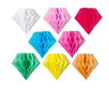 8pcs 10in Paper Honeycomb Balls Multicolor Tissue Pom Poms Party Decor - $4.46