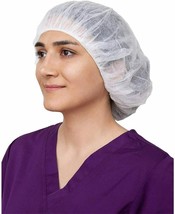 100Pcs Disposable Bouffant Cap Hair Net Non Woven Head Cover Industrial/... - £12.52 GBP