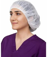 100Pcs Disposable Bouffant Cap Hair Net Non Woven Head Cover Industrial/... - £12.53 GBP