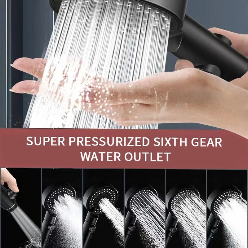 House Home 6 Modes Shower Head Adjustable High Pressure Water Saving Shower One- - £19.65 GBP