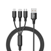 3 in 1 USB Cable For iPhone XS Max XR X 8 7     - £13.55 GBP