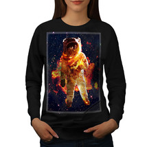 Wellcoda Astronaut Galaxy Space Womens Sweatshirt, Space Casual Pullover Jumper - £23.10 GBP+