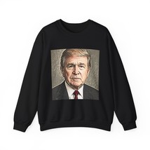 Bush Trump Presidential Art Long Sleeve Sweatshirt Graphic Print Crewnec... - $29.22+