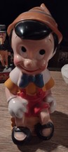 Vintage Walt Disney 11 inch high Pinocchio Plastic Bank - £11.87 GBP