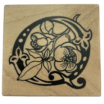 PSX Letter Q Botanical Floral Monogram Initial Rubber Stamp F-1116 Vintage 1993 - £15.44 GBP