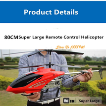 80CM RC Helicopter 3.5CH Alloy Frame Anti-Fall LED Lights 150 Meters Electric Re - £67.76 GBP+