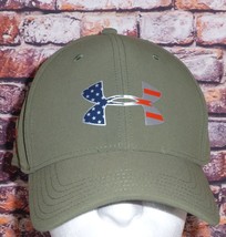 Under Armour Mens Green Cap XL/XXL With American Flag Logo - £9.20 GBP