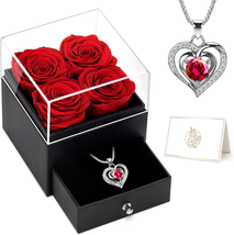 Mothers Day Gift for Mom Wife, Preserved Flowers Birthday Gifts for Mom from Dau - £29.20 GBP
