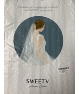 Sweety Wedding Veil White With Comb Tapered 35” Simple Single Layer Tulle - €8,49 EUR