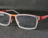eye Society Robert K Pepe Rust Orange /Red /Matt Clear UNIQUE EYEGLASSES... - $135.42