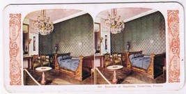 Stereo View Card Stereograph Bedroom Of Napoleon Versailles France - £7.79 GBP