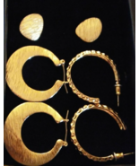 AVON PERFECT HORIZON 3 PAIR EARRING SET "GOLDTONE" (VERY RARE) ~ NEW SEALED!!! - $18.52