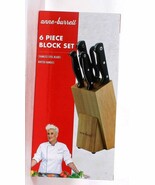 Anne Burrell 6 Piece Block Set With Stainless Steel Blades &amp; Riveted Han... - $82.27 CAD