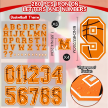 Heat Transfer Vinyl Iron On Basketball Letters A-Z, 8&quot; Numbers # 0-9 280... - £15.98 GBP