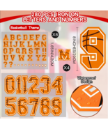 Heat Transfer Vinyl Iron On Basketball Letters A-Z, 8&quot; Numbers # 0-9 280... - £17.18 GBP