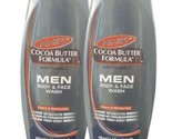 Lot of 2 Palmer&#39;s Men Cocoa Butter Formula BODY &amp; FACE WASH 13.5 oz - £52.63 GBP