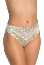 JASON WU Womens Panties Thong Eyelash Lace Yellow Floral Size XL $25 - NWT - £4.21 GBP