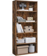 Rustic Brown Ulbc165X01 Vasagle Bookshelf, 5-Tier Open Bookcase With Adj... - €77,57 EUR