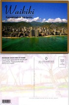 One(1) Hawaii Honolulu Waikiki Panoramic Pacific Ocean City VTG Postcard - £7.49 GBP