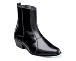 24855-001 Men&#39;s Stacy Adams Santos Side Zip Boot Soft Leather Black - $115.00