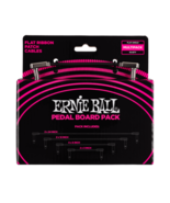 Ernie Ball Flat Ribbon Patch Cables Pedalboard Multi-Pack - Black - £54.91 GBP