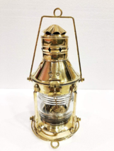 Antique Heavy Duty Nautical Solid Brass 15&quot; Oil Hanging Lantern Home Decor - £89.57 GBP