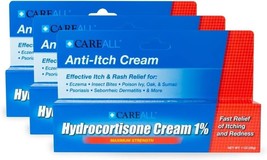 CareAll Hydrocortisone 1%, 1oz Tube (Pack of 3), Maximum Strength Anti-I... - $9.49