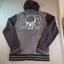 Fall Out Boy Band Varsity Hoodie Jacket Gray Black Size L - $70.35 CAD