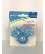 Evenflo 2 Pack TruVent Nipple and Washer Ring Silicone MEDIUM Flow 3-6 M... - £3.86 GBP