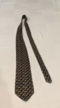 Mens Silk Dress Tie Club Room geometric 3D 100% silk made in USA - £7.98 GBP