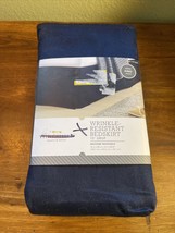 NEW Threshold Wrinkle Resistant Bedskirt King Navy Color 78x80x15&quot; Drop - $14.84