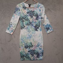 H&amp;M Green Floral Bodycon Dress - £17.77 GBP