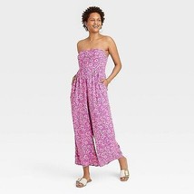 Women&#39;s Sleeveless Jumpsuit - Knox Rose Magenta Floral S - £24.43 GBP