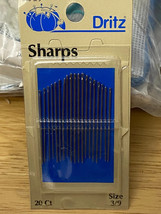 Dritz Sharps Size 3/9 (20 Needles in Pack) *NEW* OR2 - $8.99