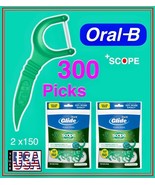 300 ct  Oral-B Complete Glide Floss Picks Plus Scope Outlast Long Lastin... - $19.88