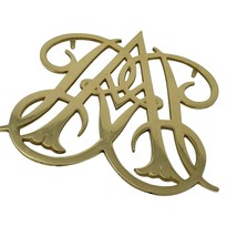 Trivet Queen Ann Cypher Monogram Williamsburg Brass Virginia Metalcrafters 10&quot; - £45.06 GBP