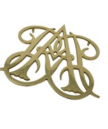 Trivet Queen Ann Cypher Monogram Williamsburg Brass Virginia Metalcrafte... - £42.16 GBP