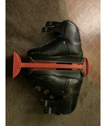 Vintage Humanic Ski Boots Black Leather, Made in Austria 1960&#39;s EU 9 .5 - $93.42 CAD