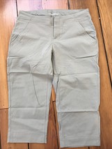 Columbia Khaki Omni Shield Outdoor Travel Quick Dry Nylon Pants Capris 2... - $29.99