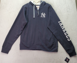 New York Yankees Genuine Merchandise Jacket Baseball Unisex Medium Navy Full Zip - £28.93 GBP