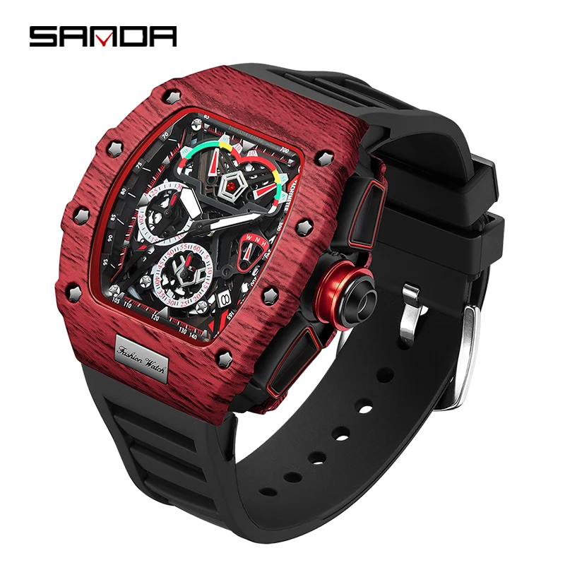 SANDA Men&#39;s  Fashion  Watch for Men   Waterproof   Strap s Masculin - £48.78 GBP