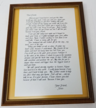 Letter From Jesus Offering Help Support Framed Vintage - £12.20 GBP