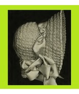 Infant&#39;s Crocheted Hood 7. Vintage Crochet Pattern for Baby Bonnet. PDF ... - £1.96 GBP