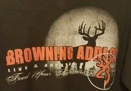 Browning Graphic LS Tee Men&#39;s Shirt Size M Feed Your Addiction Browning ... - £9.09 GBP