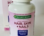 Nature&#39;s Bounty Hair Skin &amp; Nails Advanced 5,000mcg 150 Softgels Exp 10/25 - $15.74