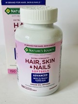 Nature&#39;s Bounty Hair Skin &amp; Nails Advanced 5,000mcg 150 Softgels Exp 10/25 - £12.61 GBP