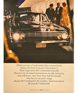 Lincoln Continental American classic luxury tuxedo 1964 Vintage Print Ad - $8.90