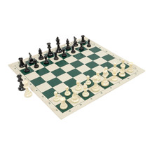 Basic Board and Pieces Set - Green- Black and White Pieces and Green Vin... - $31.42